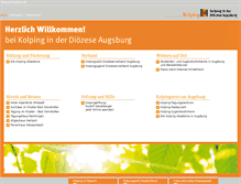 Tablet Screenshot of kolping-augsburg.de